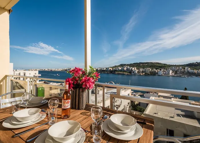 Bayview 2 Bedroom Seaview With Large Terrace With Panoramic Views - By Getawaysmalta St. Paul's Bay