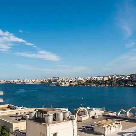 Bayview 2 Bedroom Seaview With Large Terrace With Panoramic Views - By Getawaysmalta شقة خليج سانت بول